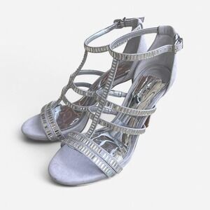 Gianni Binni Bridal Platinum Collection Silver Strappy Formal High Heel‎ Sandals